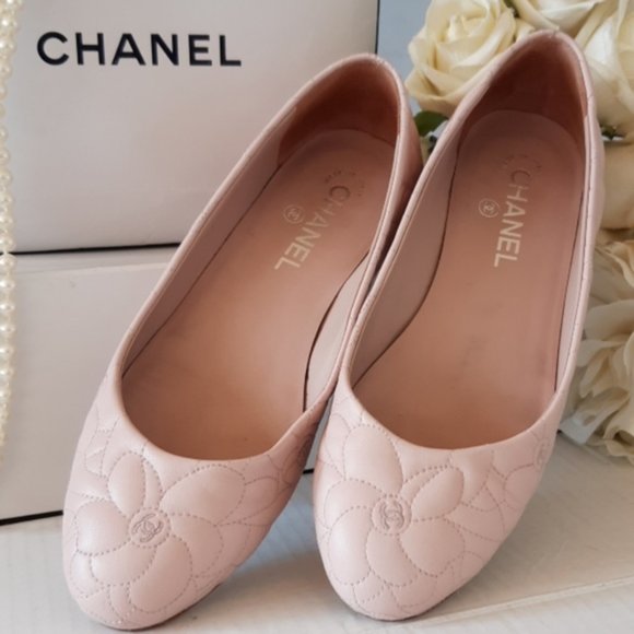 CHANEL Shoes - Chanel Camellia CC Print Flats!